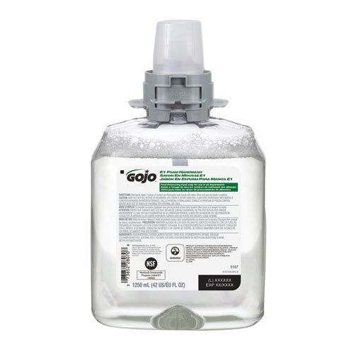E1 Foam Handwash, Fragrance-free, 1,250 Ml, 4/carton