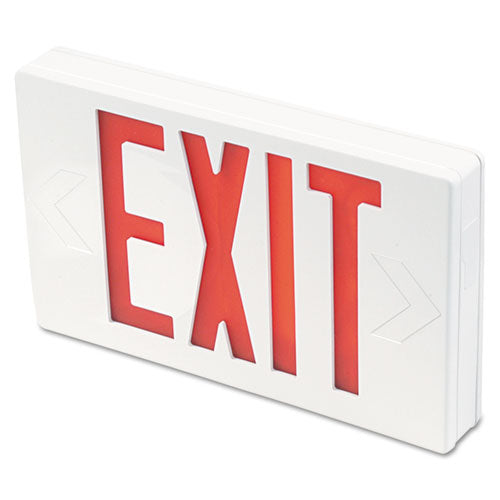 Led Exit Sign, Polycarbonate, 12.25 X 2.5 X 8.75, White