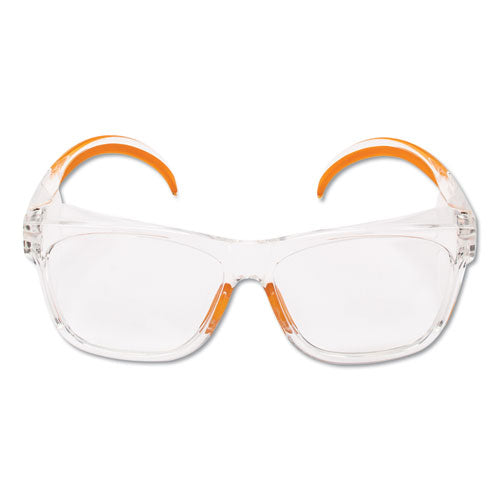 Maverick Safety Glasses, Black, Polycarbonate Frame, Clear Lens, 12/box