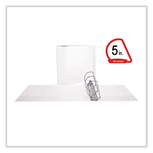 Slant D-ring View Binder, 3 Rings, 5" Capacity, 11 X 8.5, White