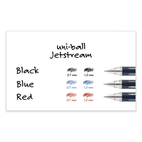 Jetstream Stick Ballpoint Pen, Bold 1 Mm, Blue Ink, Black Barrel