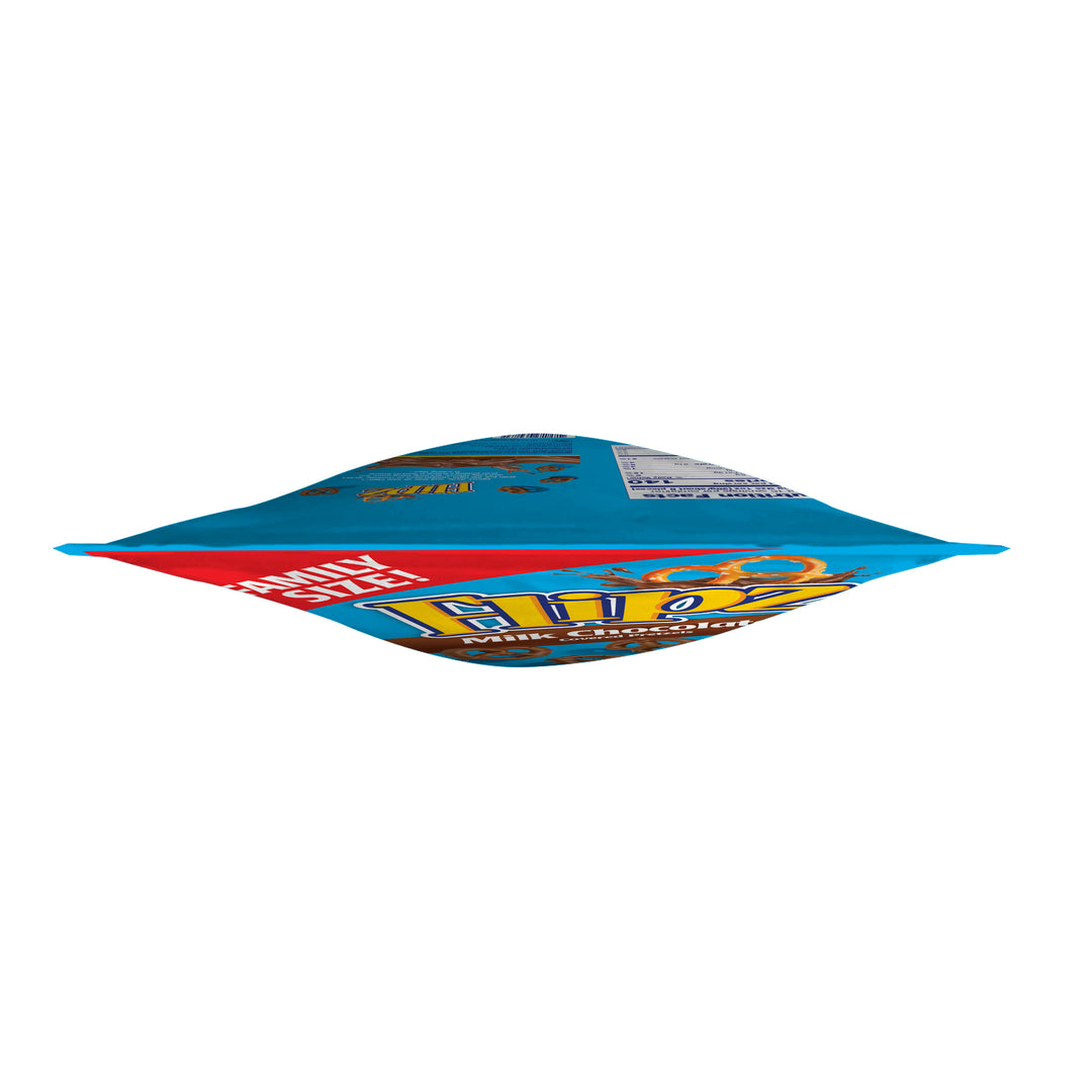 Flipz Milk Chocolate Family Size Stand Up Pouch-15 oz.-6/Case