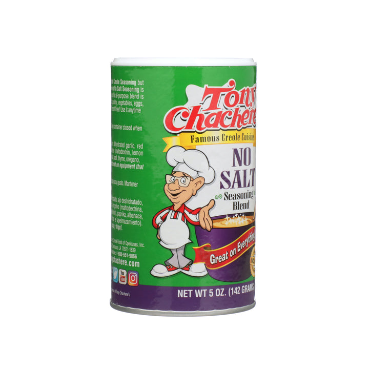 Tony Chachere's Creole Foods No Salt Seasoning-5 oz.-6/Case