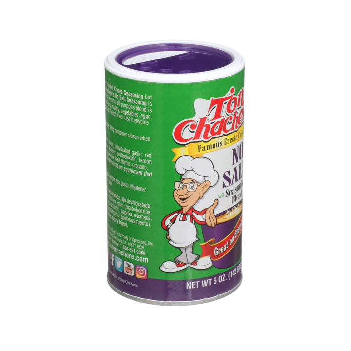 Tony Chachere's Creole Foods No Salt Seasoning-5 oz.-6/Case