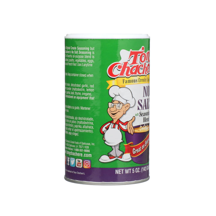 Tony Chachere's Creole Foods No Salt Seasoning-5 oz.-6/Case