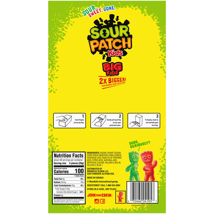 Sour Patch Kids Changemaker Fat Free Soft Candy Box-46 oz.-8/Case