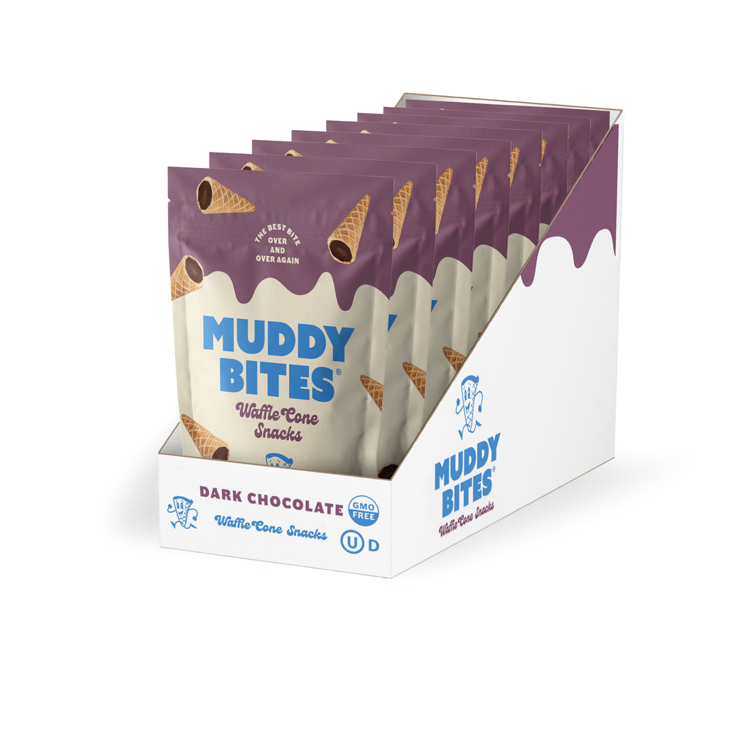 Muddy Bites Dark Chocolate Waffle Cone Snack-2.33 oz.-8/Case