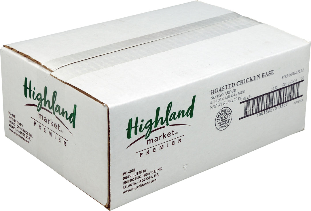 Highland Market Premier Roasted Chicken Base-6 Count-1/Case