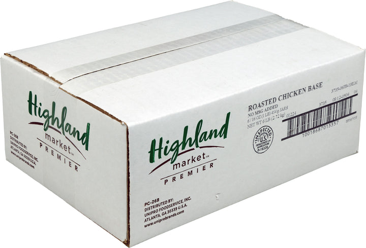 Highland Market Premier Roasted Chicken Base-6 Count-1/Case