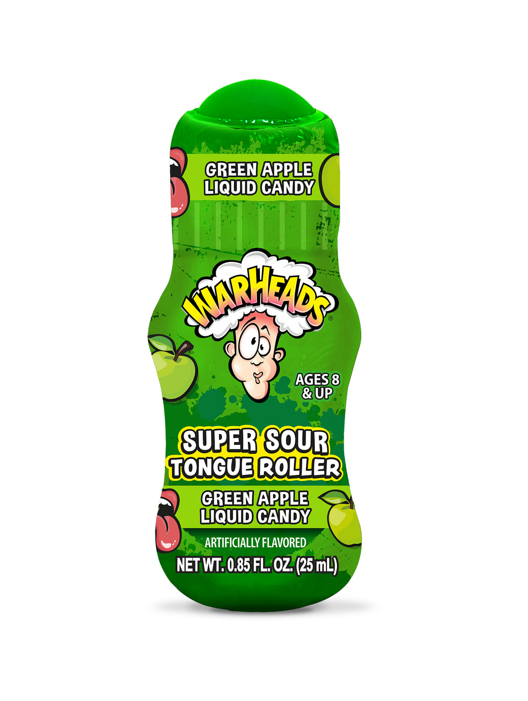 Warheads Super Sour Tongue Roller Case-0.85 fl. oz.-12/Box-18/Case