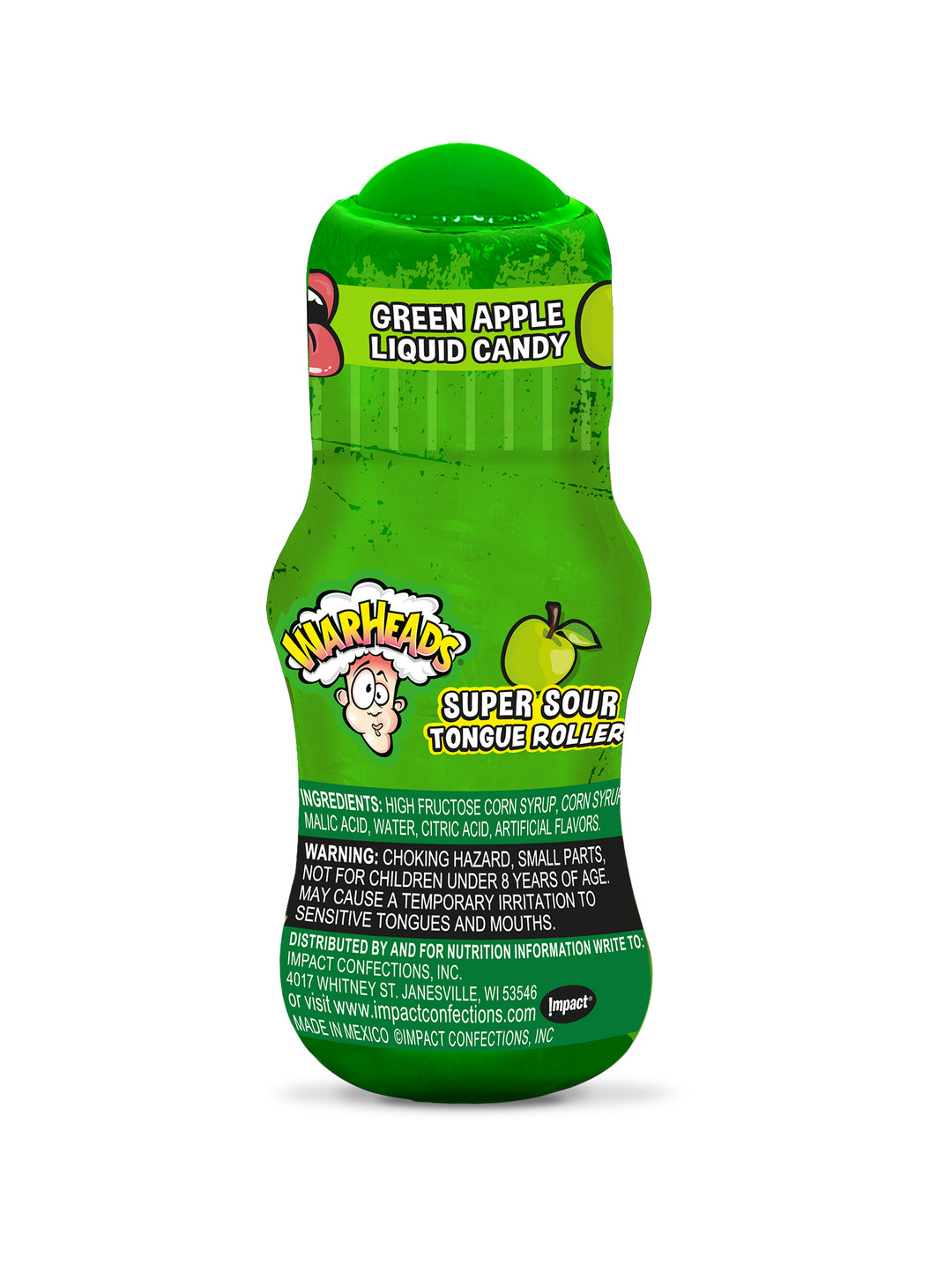 Warheads Super Sour Tongue Roller Case-0.85 fl. oz.-12/Box-18/Case