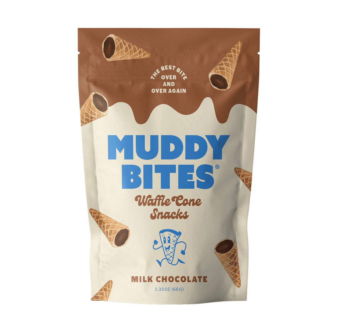 Muddy Bites Milk Chocolate Waffle Cone Snack-2.33 oz.-12/Case
