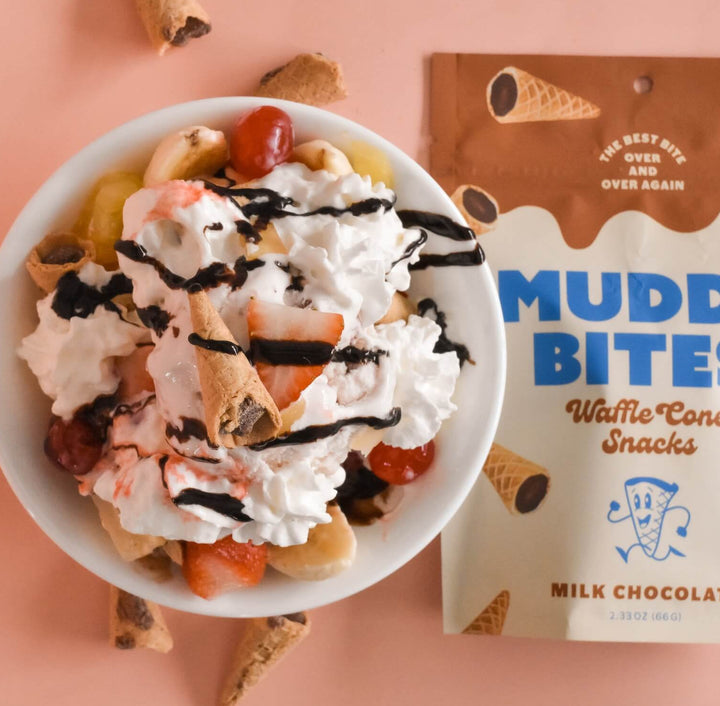 Muddy Bites Milk Chocolate Waffle Cone Snack-2.33 oz.-12/Case