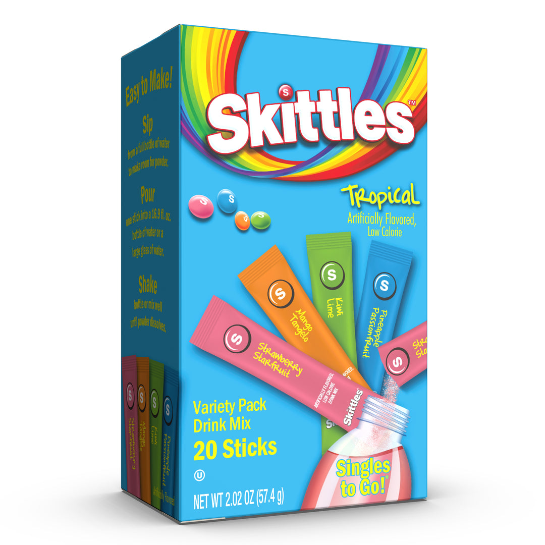 Skittles Tropical Singles To Go Variety Pack Case-2.02 oz.-6/Case