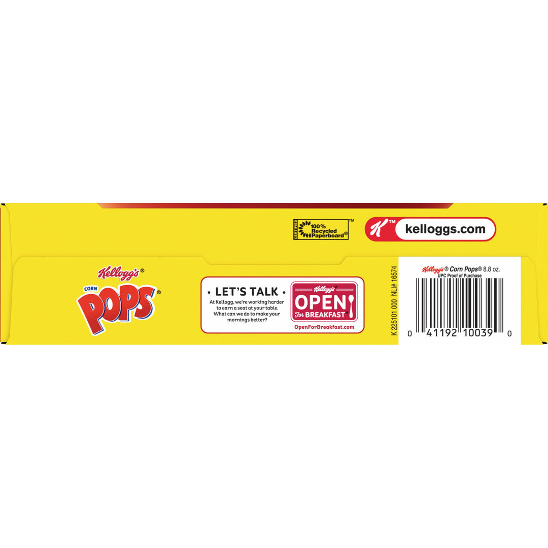 Kellogg's Corn Pops Original Cereal Box-8.8 oz.-18/Case