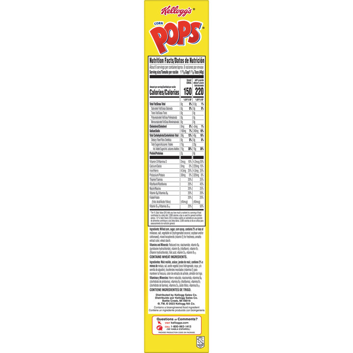 Kellogg's Corn Pops Original Cereal Box-8.8 oz.-18/Case