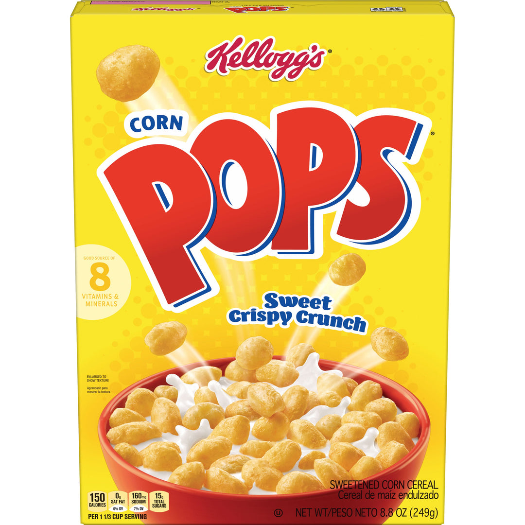 Kellogg's Corn Pops Original Cereal Box-8.8 oz.-18/Case