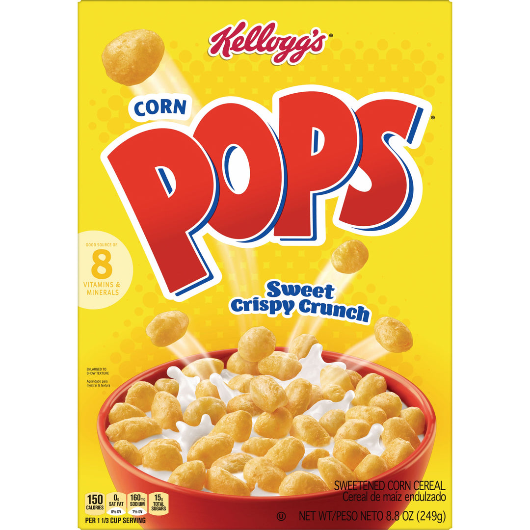 Kellogg's Corn Pops Original Cereal Box-8.8 oz.-18/Case