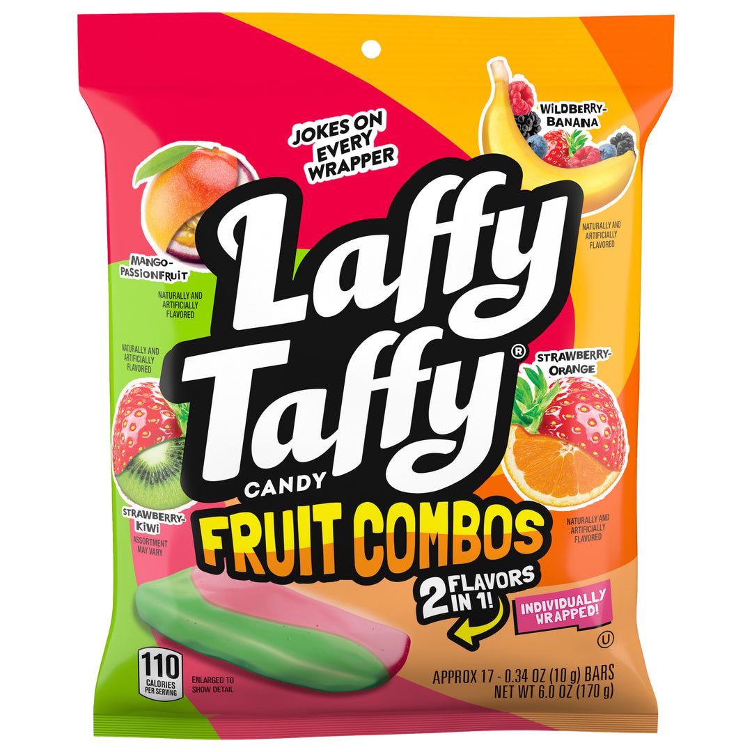 Laffy Taffy Fruit Combo Taffy Pouch-6 oz.-12/Case
