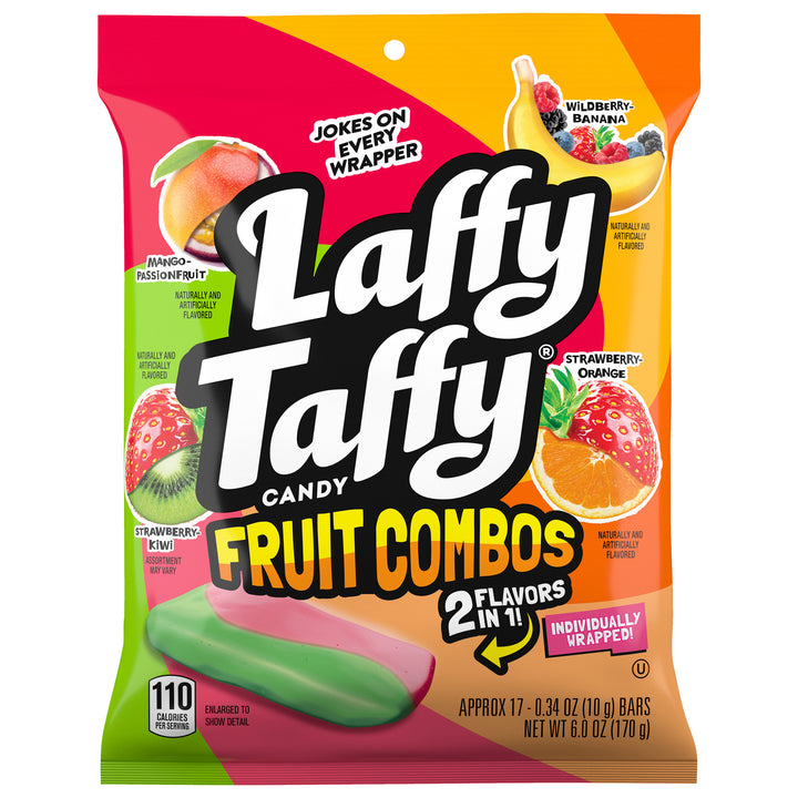 Laffy Taffy Fruit Combo Taffy Pouch-6 oz.-12/Case