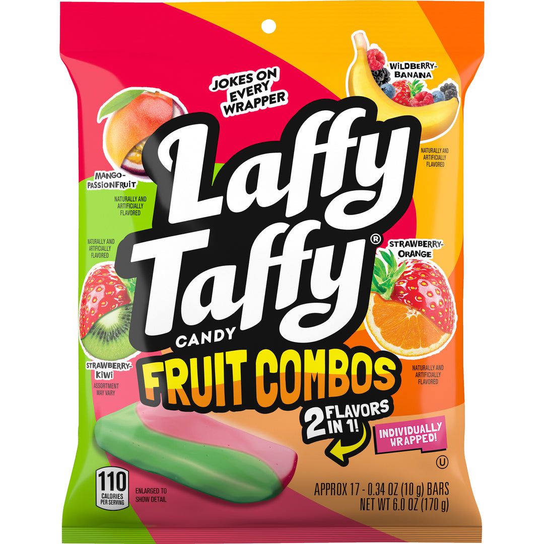 Laffy Taffy Fruit Combo Taffy Pouch-6 oz.-12/Case