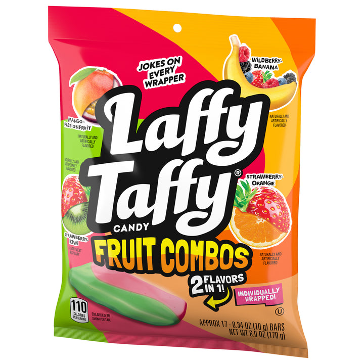 Laffy Taffy Fruit Combo Taffy Pouch-6 oz.-12/Case