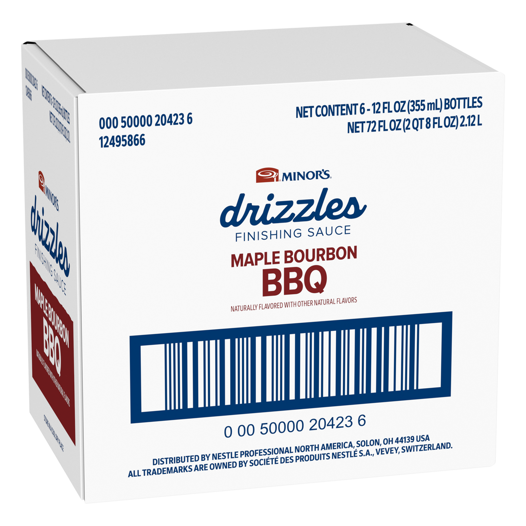 Minor's Maple Bourbon Bbq Drizzle-12 fl. oz.-6/Case