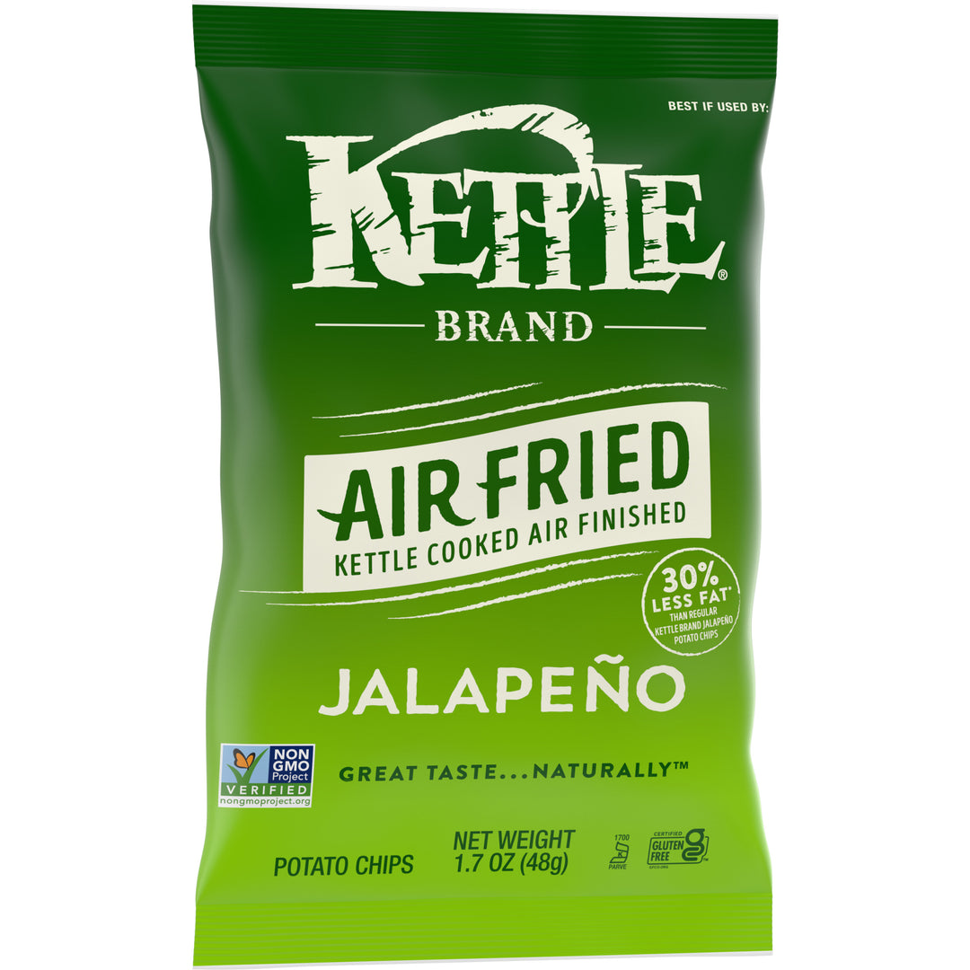 Kettle Foods Air Fried Jalapeno Potato Chips Snack Bag-1.7 oz.-6/Case