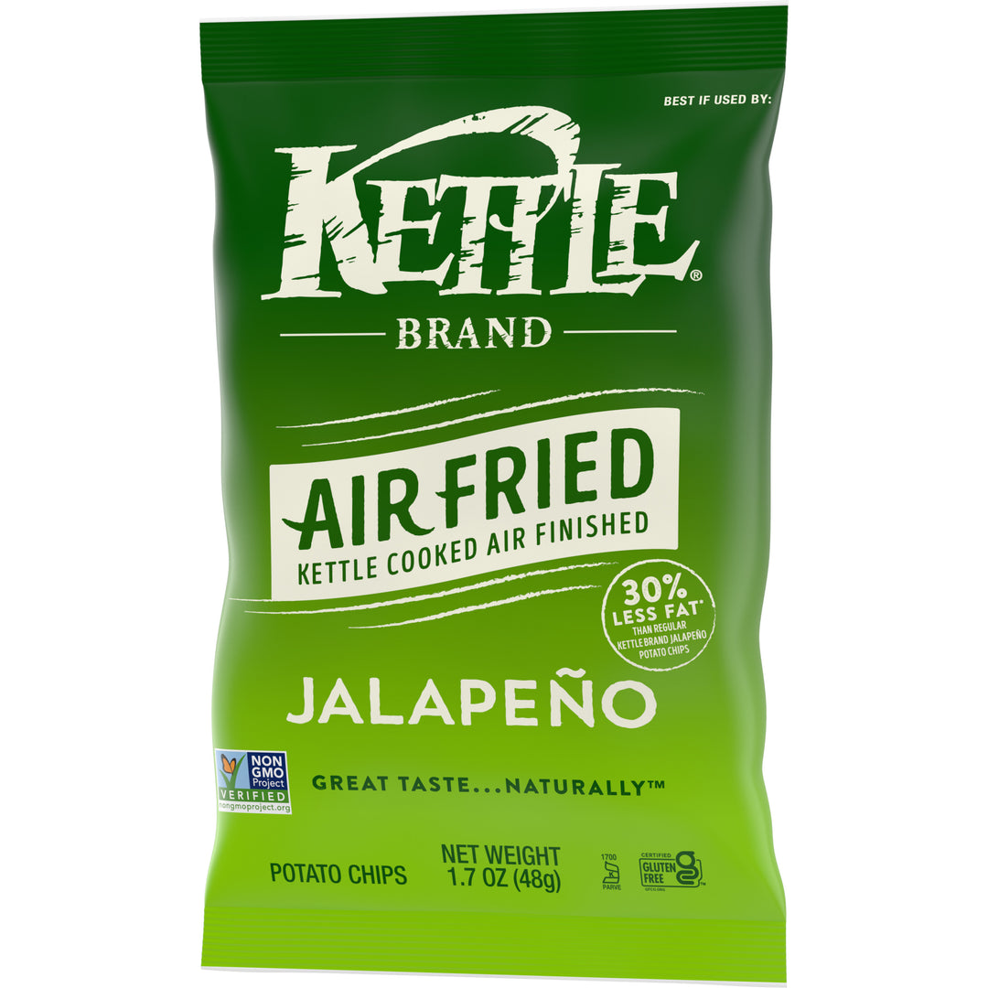 Kettle Foods Air Fried Jalapeno Potato Chips Snack Bag-1.7 oz.-6/Case