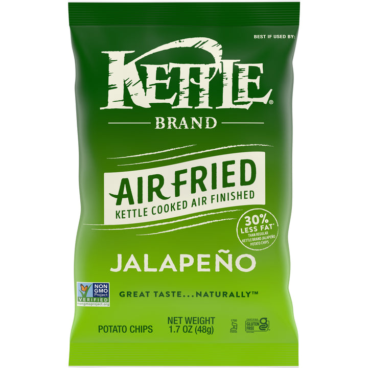 Kettle Foods Air Fried Jalapeno Potato Chips Snack Bag-1.7 oz.-6/Case