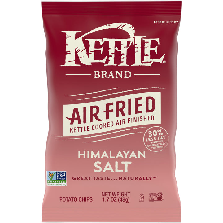 Kettle Foods Air Fried Himalayan Salt Potato Chips Snack Bag-1.7 oz.-6/Case