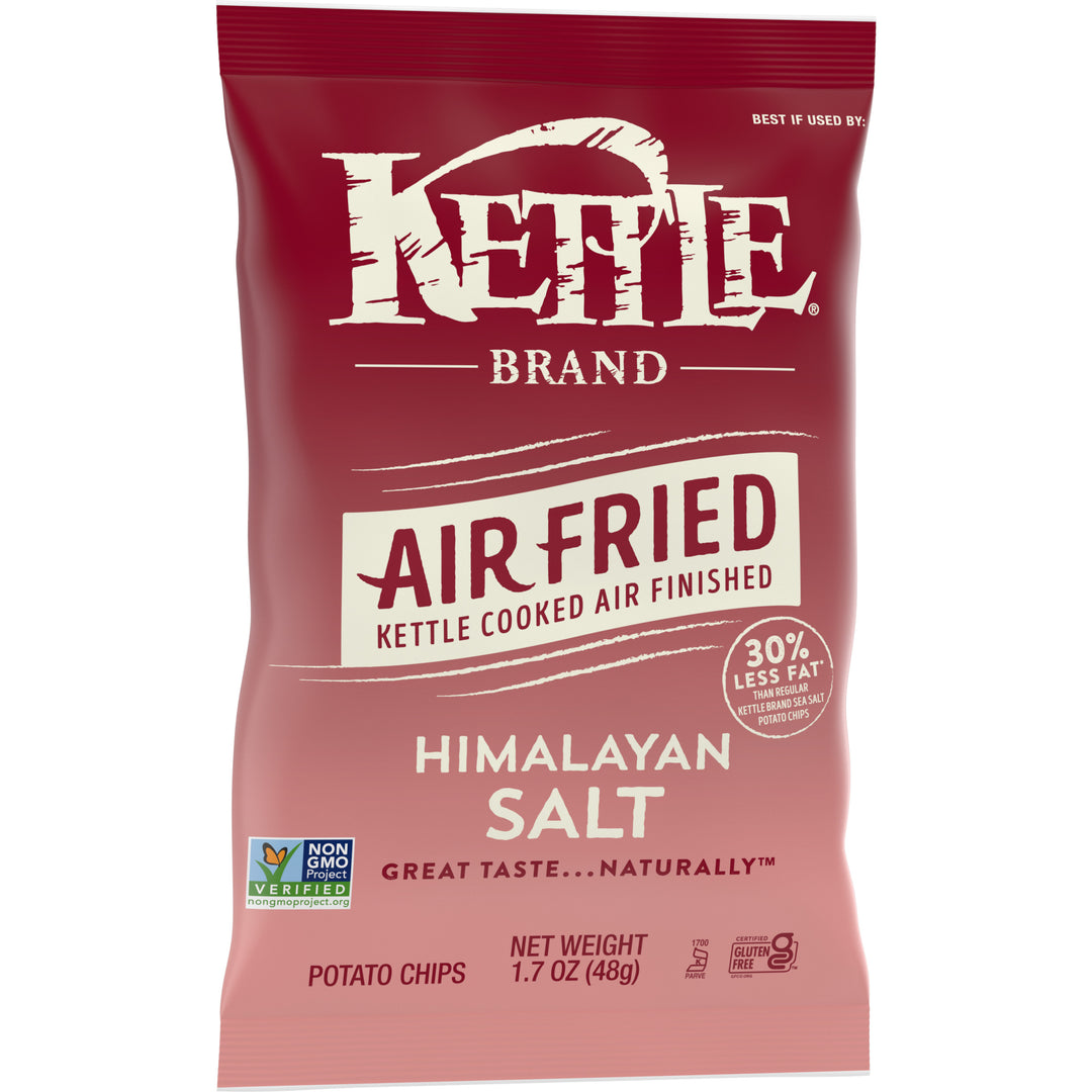 Kettle Foods Air Fried Himalayan Salt Potato Chips Snack Bag-1.7 oz.-6/Case