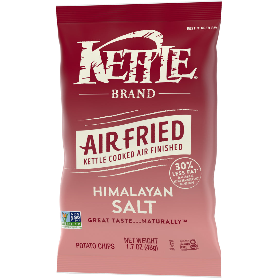 Kettle Foods Air Fried Himalayan Salt Potato Chips Snack Bag-1.7 oz.-6/Case