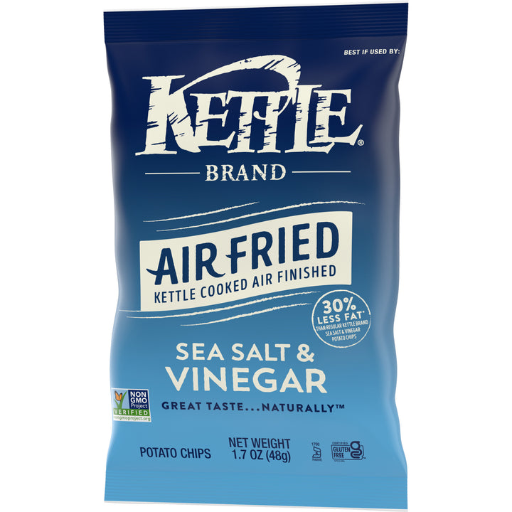 Kettle Foods Air Fried Sea Salt And Vinegar Potato Chips Snack Bag-1.7 oz.-6/Case