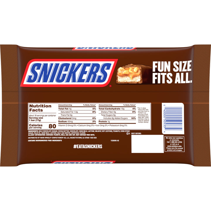 Snickers Funsize Display Ready Case/Bag-18 Count-1/Case