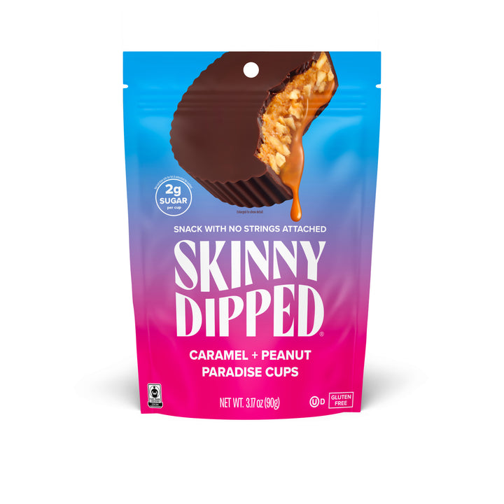 Skinny Dipped Dark Chocolate Caramel Peanut Paradise Cups-3.17 oz.-10/Case