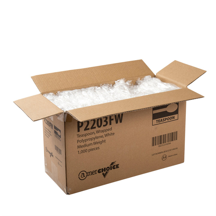 Amercare Teaspoon White Medium Weight-1000 Each-1/Case