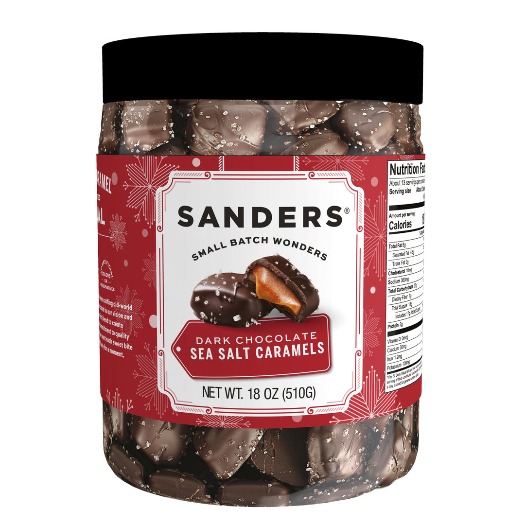 Sanders Holiday Dark Chocolate Sea Salt Caramel-18 oz.-6/Case