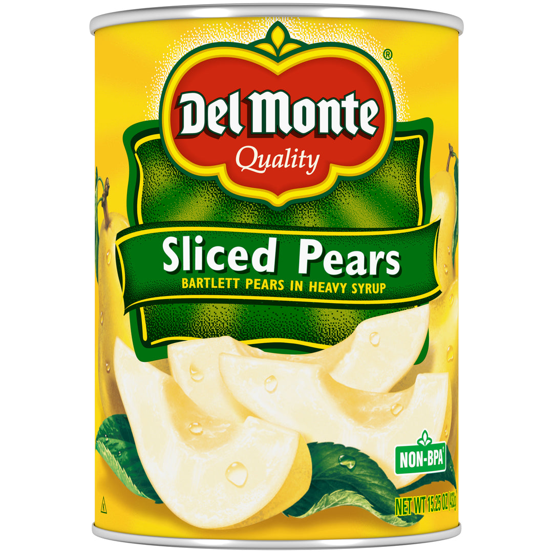 Del Monte Pears Sliced In Heavy Syrup-15.25 oz.-12/Case