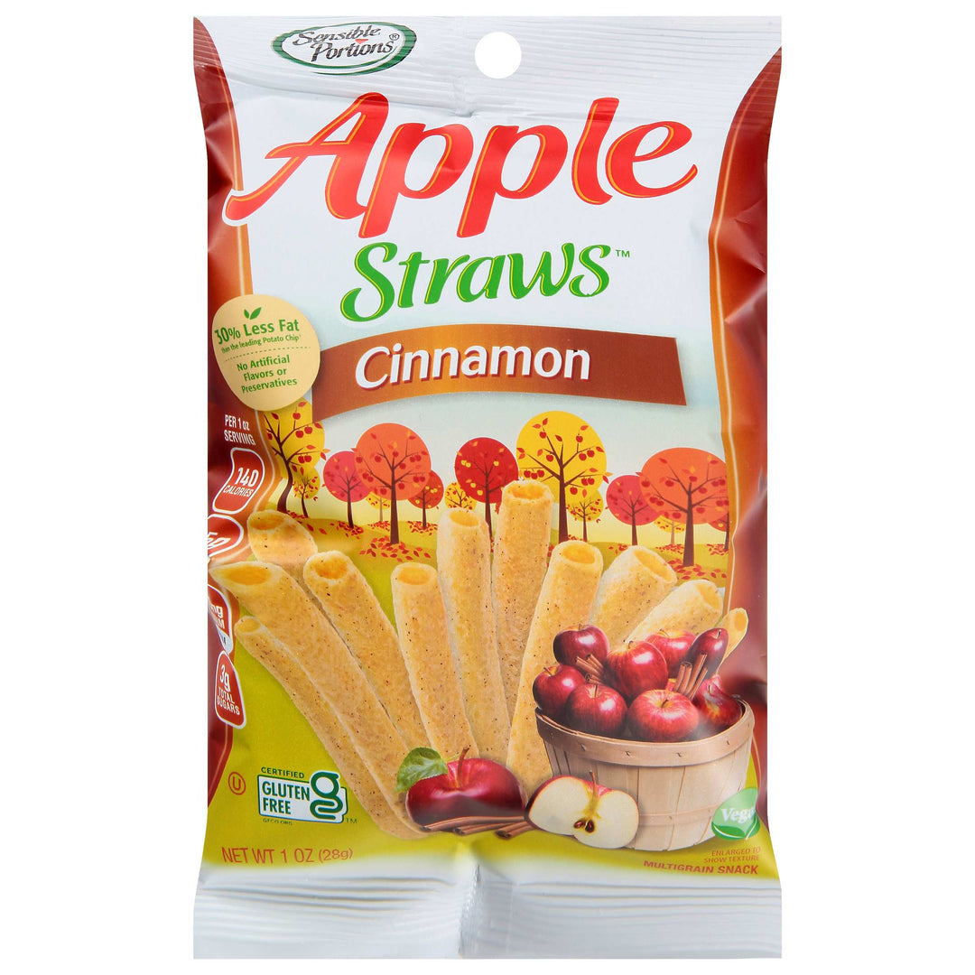 Hain Gourmet Sensible Portions Apple Straws Cinnamon-1 oz.-24/Case