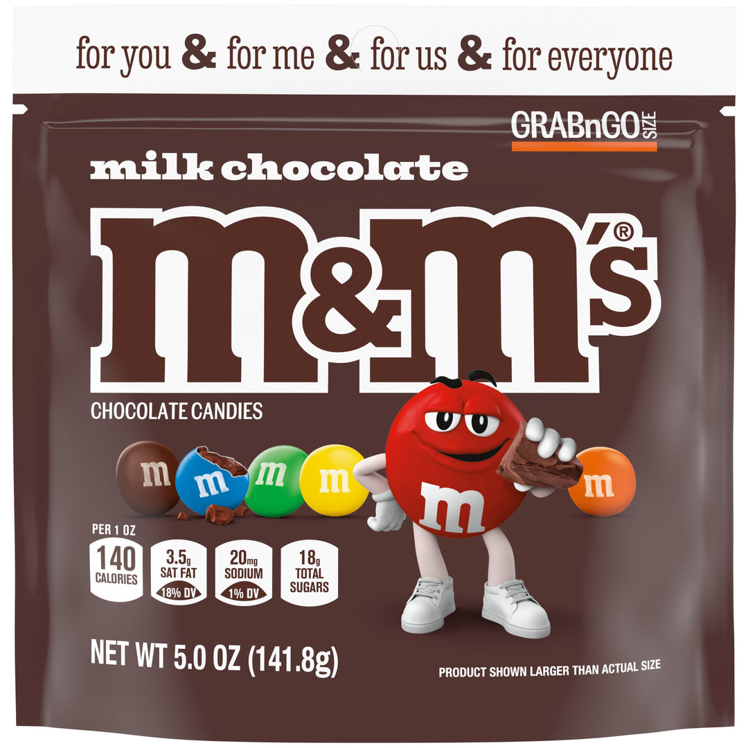 M&M's Milk Chocolate Stand Up Pouch-5 oz.-12/Case