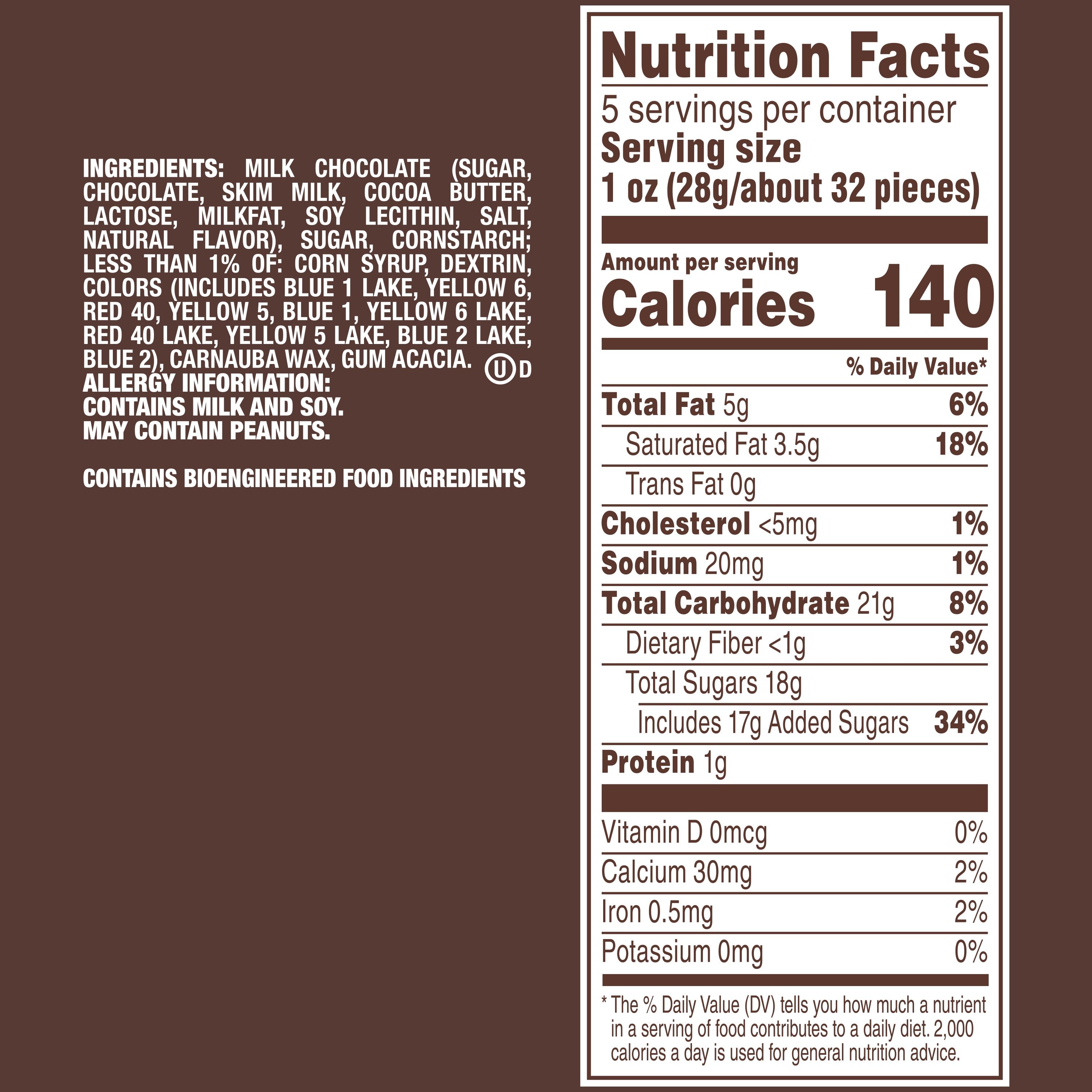 M&M's Milk Chocolate Stand Up Pouch-5 oz.-12/Case MPN# 431181