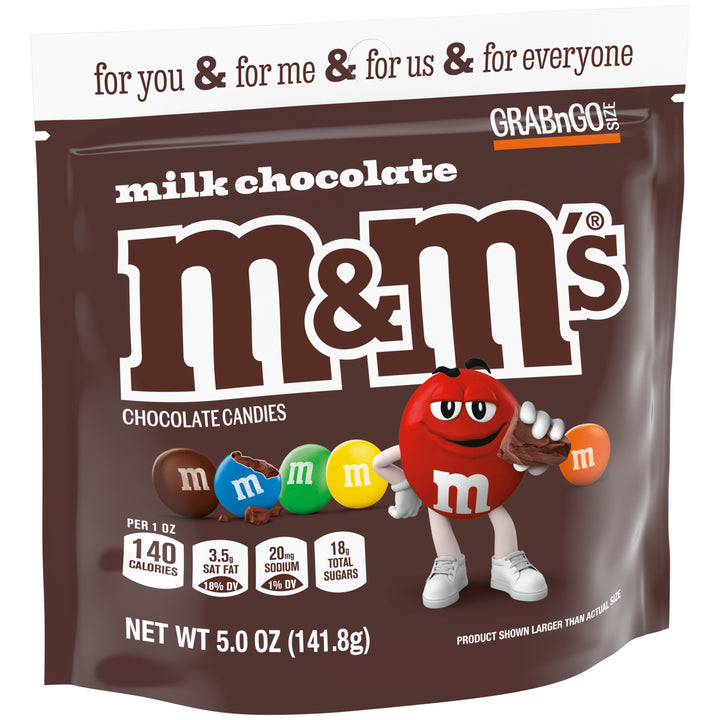 M&M's Milk Chocolate Stand Up Pouch-5 oz.-12/Case