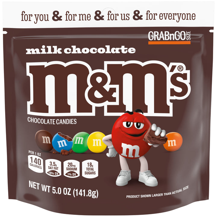 M&M's Milk Chocolate Stand Up Pouch-5 oz.-12/Case