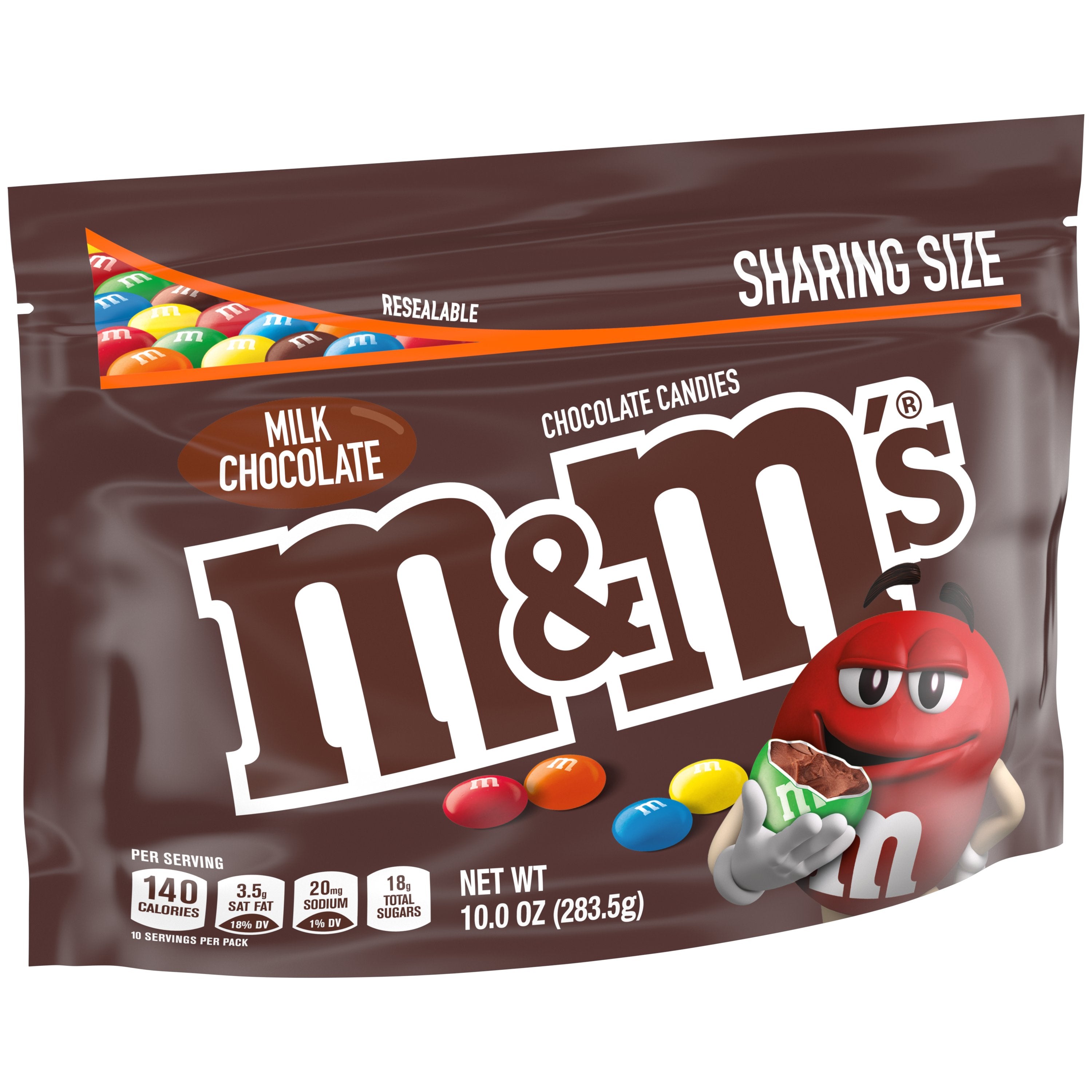 M&M's Milk Chocolate Stand Up Pouch-10 oz.-12/Case MPN# 431111