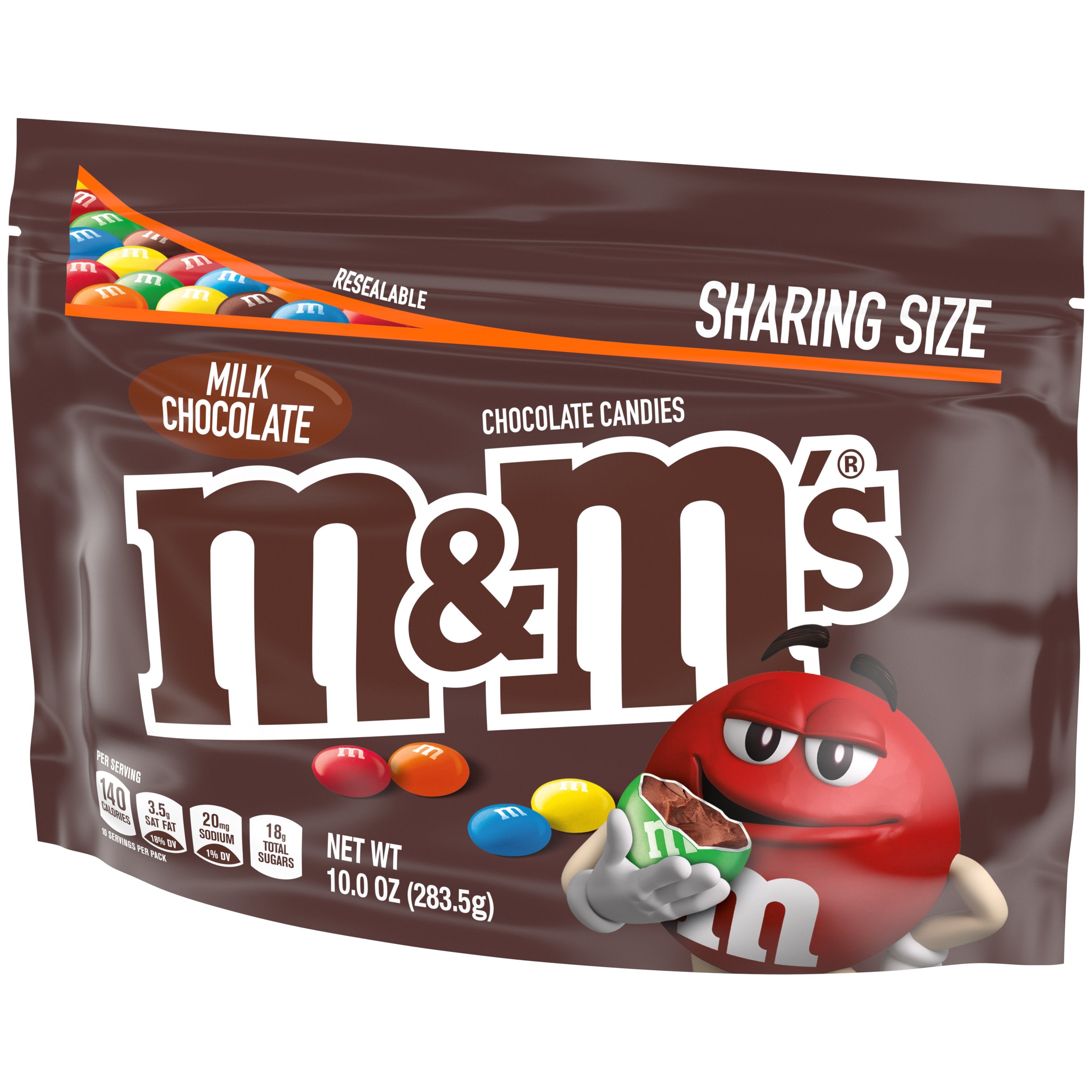 M&M's Milk Chocolate Stand Up Pouch-10 oz.-12/Case MPN# 431111