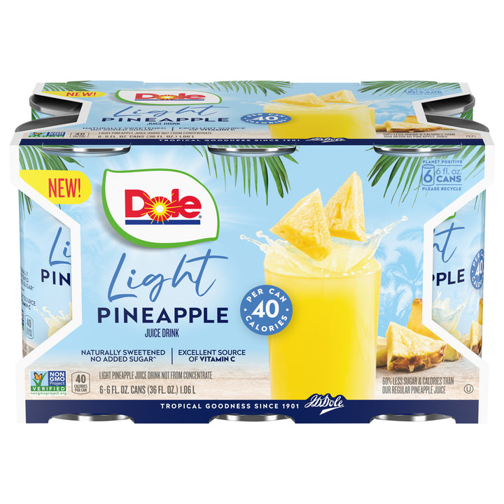 Dole Light Pineapple Juice Drink-8/6/6 Fl Oz-36 fl. oz.-8/Case