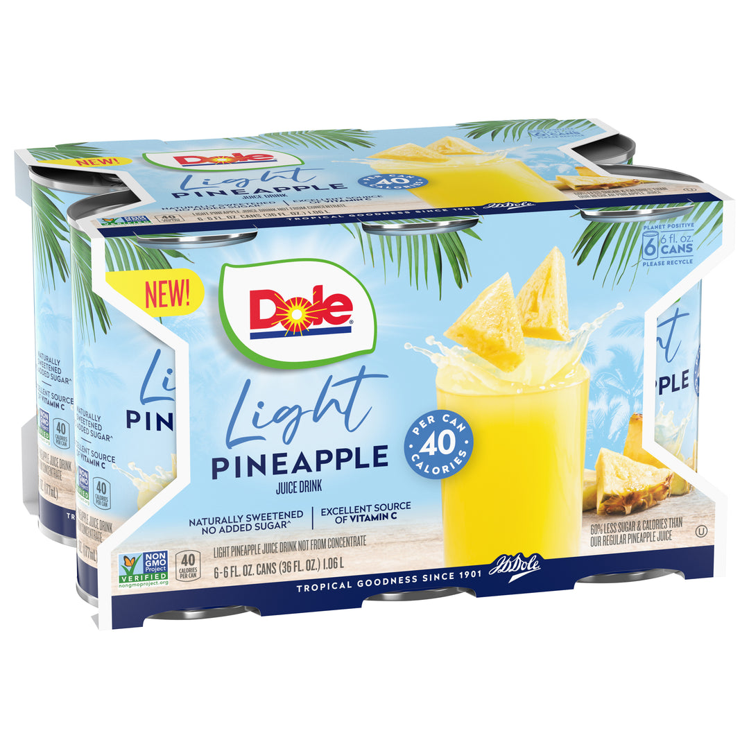 Dole Light Pineapple Juice Drink-8/6/6 Fl Oz-36 fl. oz.-8/Case