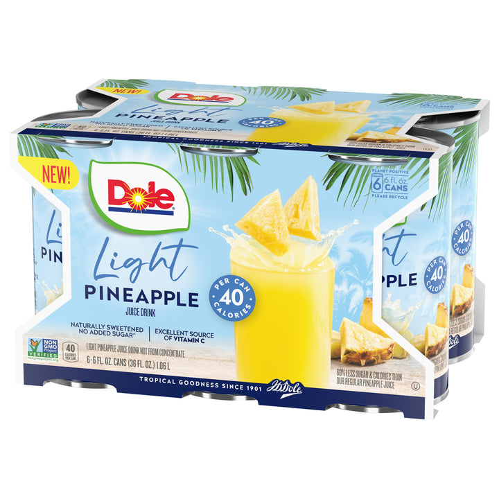 Dole Light Pineapple Juice Drink-8/6/6 Fl Oz-36 fl. oz.-8/Case