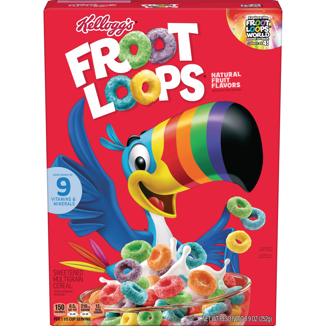 Kellogg's Froot Loops Cereal Original-8.9 oz.-18/Case